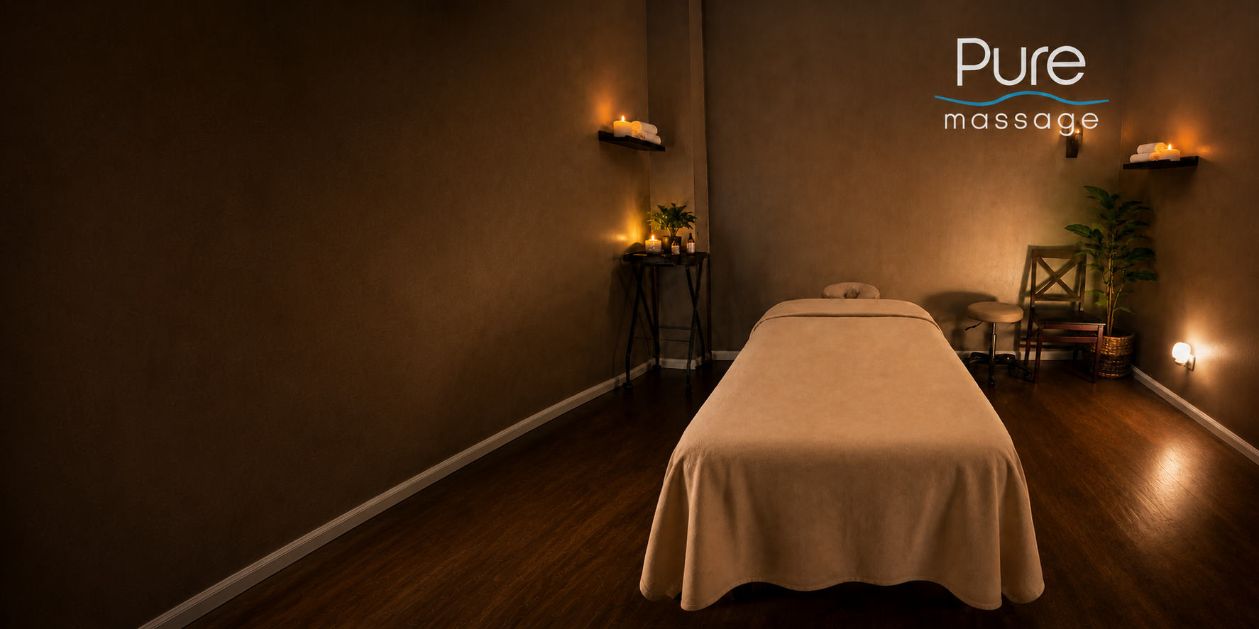 Pure Massage treatment room at Spa 23 in Pompton Plains New Jersey
